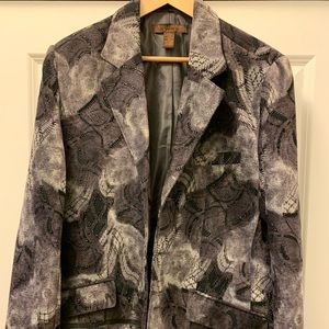 Sports coat - Midnight blue/ black, silver.